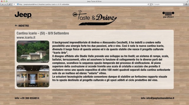 una delle cantine partner di Jeep Taste And Drive