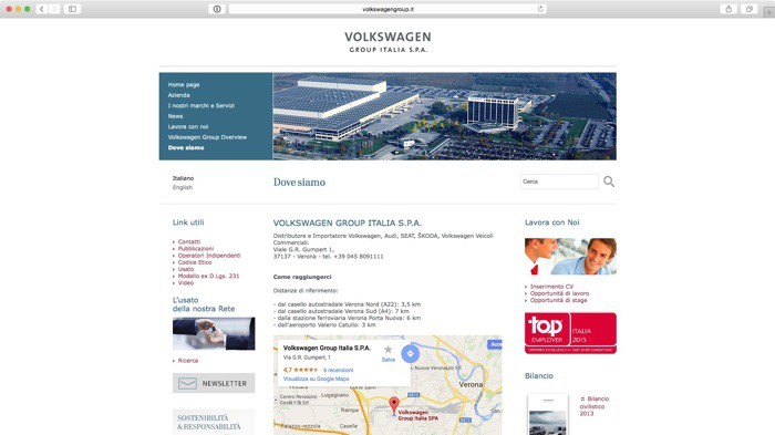 Sito Volkswagengroup Italia