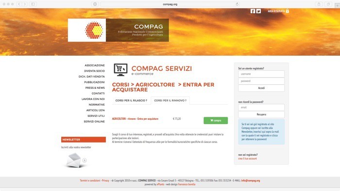 e-learning, acquistabile on-line dal sito Compag