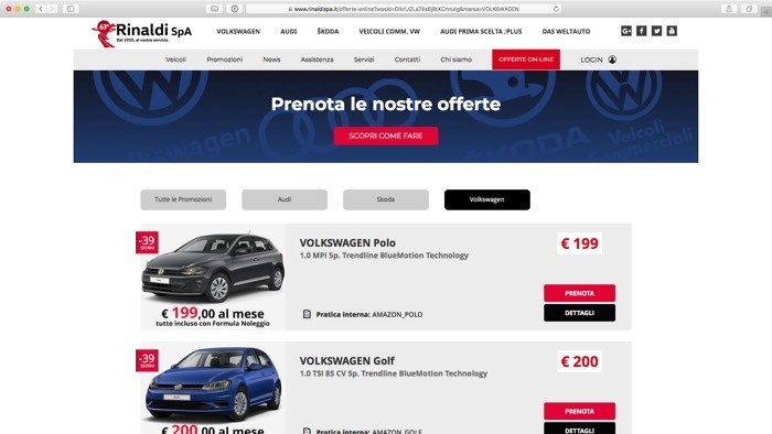 prenota online la tua automobile