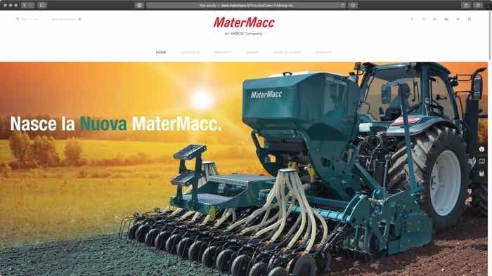 nuovo sito web Matermacc - macchine agricole