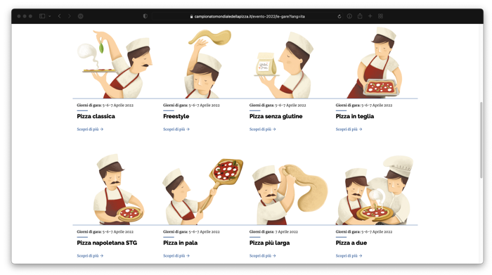 le gare del Campionato Mondiale della Pizza 2022