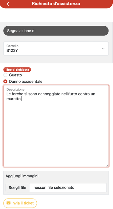 Apri un ticket direttamente dall&rsquo;App