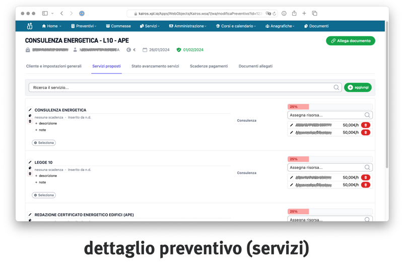 dettaglio preventivo