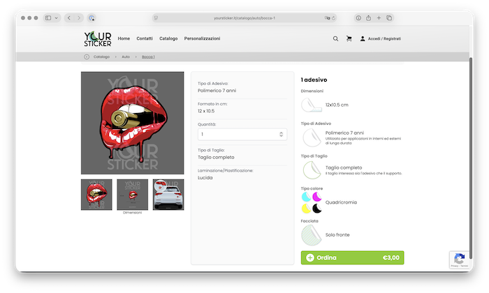 acquista online il tuo adesivo