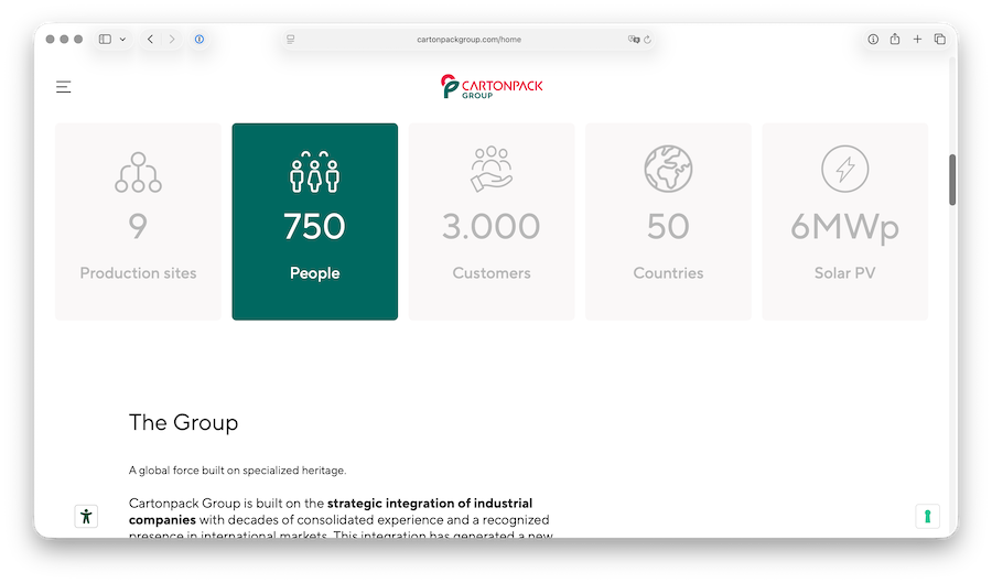 i numeri di Carton Pack Group