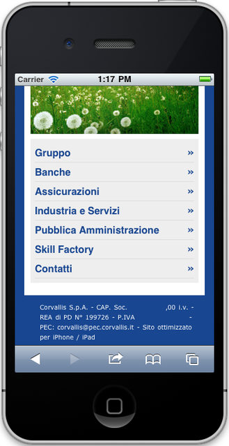 il sito per iPhone